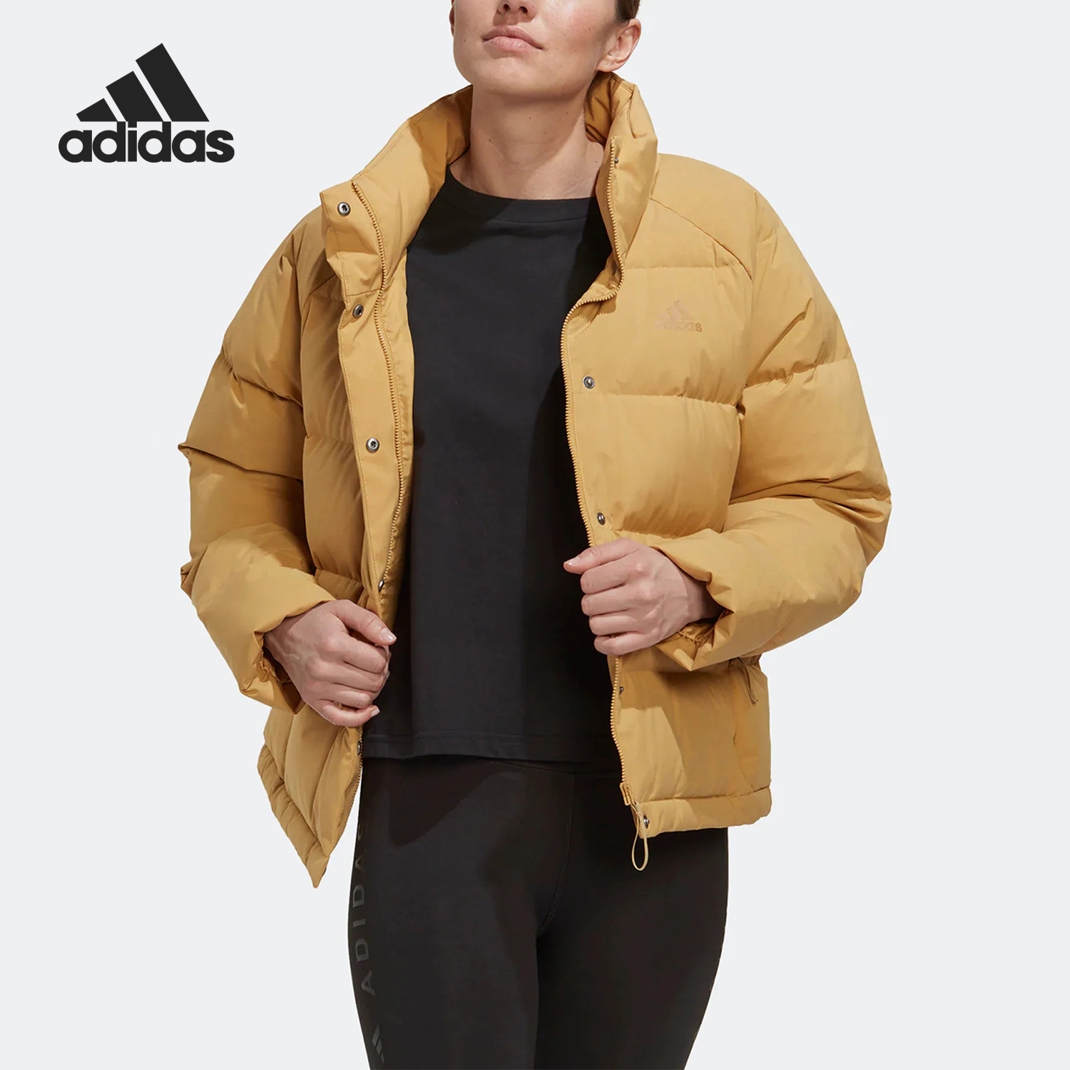 Adidas/阿迪达斯正品女子舒适立领运动休闲保暖羽绒服 HE1457