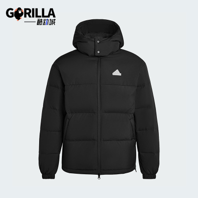 Adidas/阿迪达斯正品冬季男女休闲连帽拉链宽松经典羽绒服KF8761