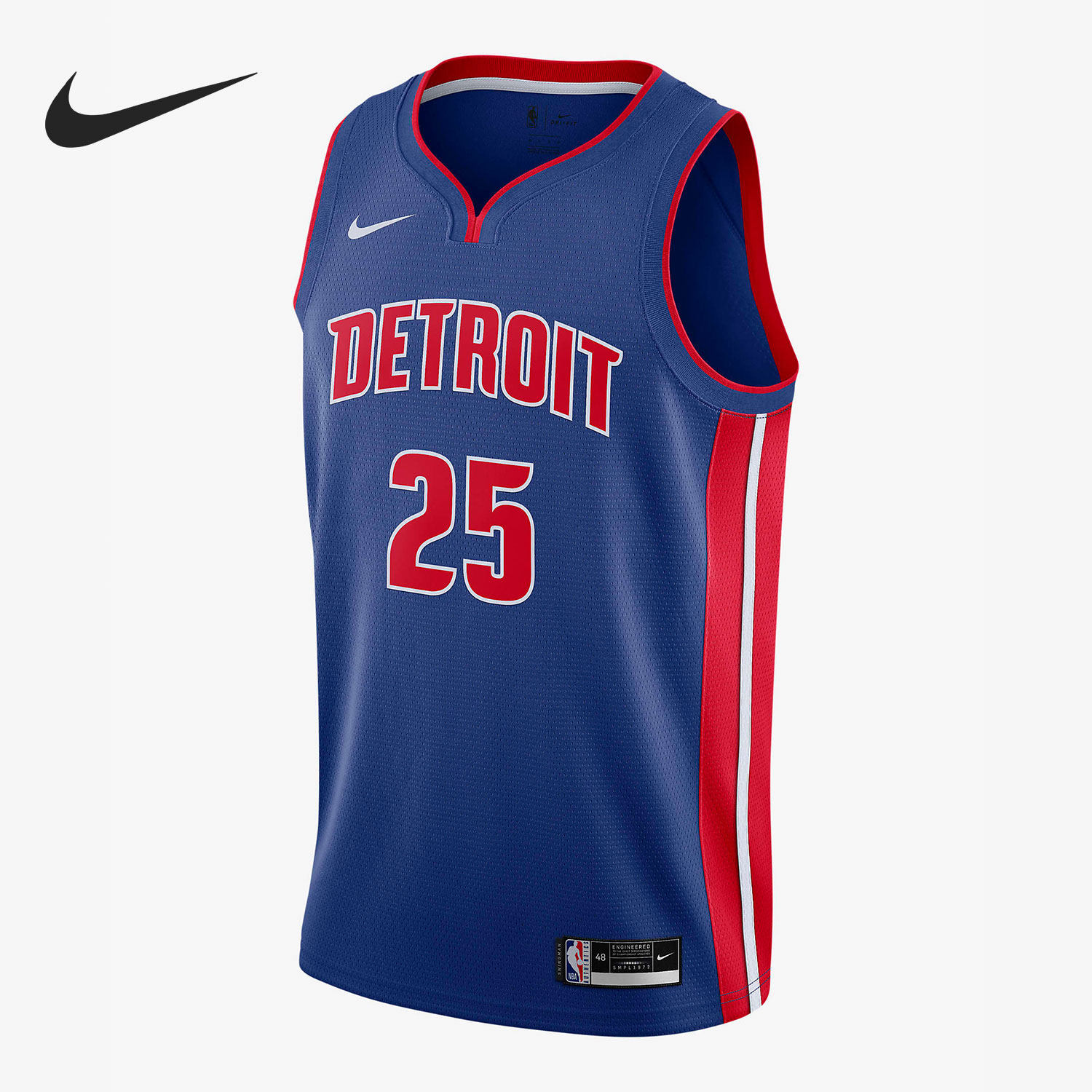 nike/耐克正品2021新款男子无袖v领25号篮球服球衣 cw3664-401