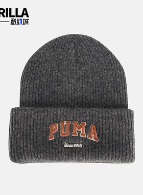 Puma/彪马正品2025年夏季男女运动保暖经典休闲针织帽027233-01