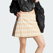 Adidas 三叶草女士复古休闲格纹运动短裙IX7414 阿迪达斯正品