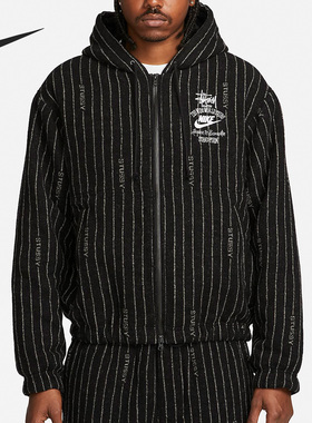 Nike/耐克正品新款男女运动休闲条纹户外夹克外套DR4413-010