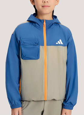 Adidas/阿迪达斯正品春季儿童宽松时尚经典日常耐穿外套KH0263