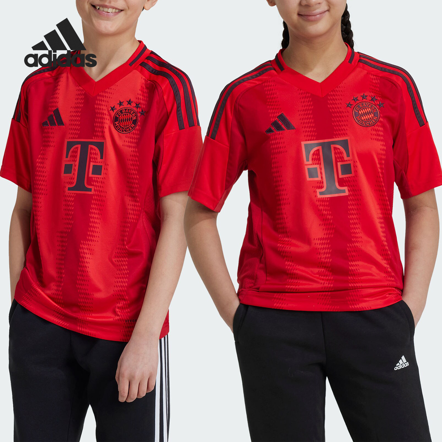 Adidas/阿迪达斯官方正品FCB H JSY Y大童足球运动短袖球衣IT2249