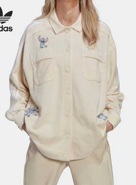 Adidas/阿迪达斯正品三叶草女子休闲运动长袖翻领衬衫HT3945
