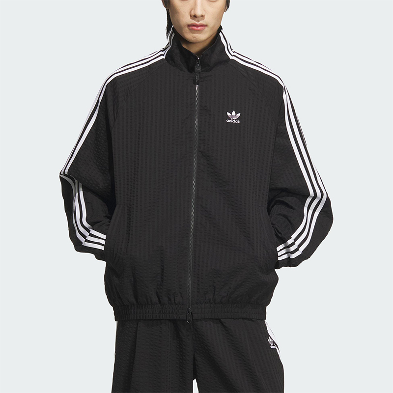 Adidas/阿迪达斯正品三叶草男士运动双拉链立领夹克外套KC2605