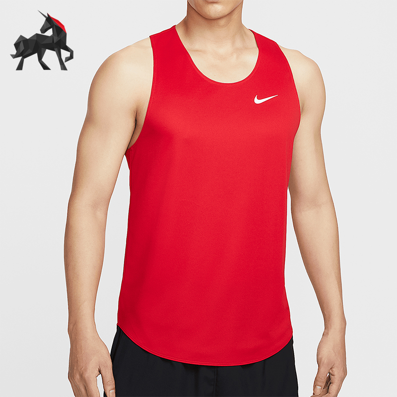 Nike/耐克正品DRI-FIT男士针织运动透气跑步背心IB8747-657