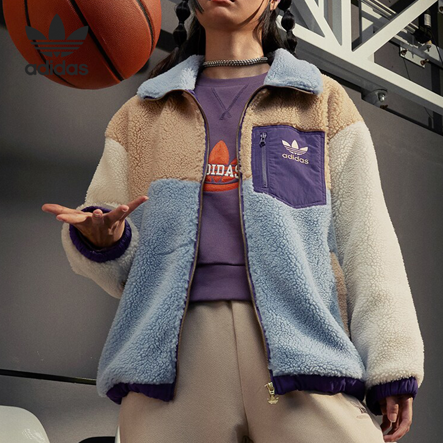 阿迪达斯官方正品女子休闲外套