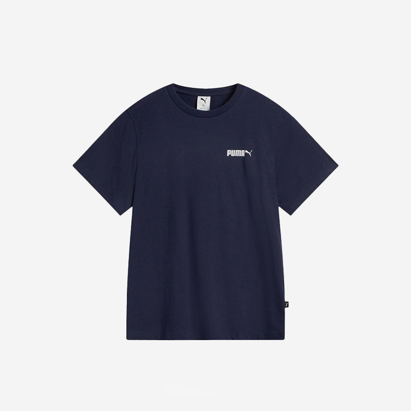 Puma/彪马官方正品舒适夏季男士LOGO印花圆领针织短袖691340-06