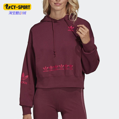 阿迪达斯女子短款卫衣