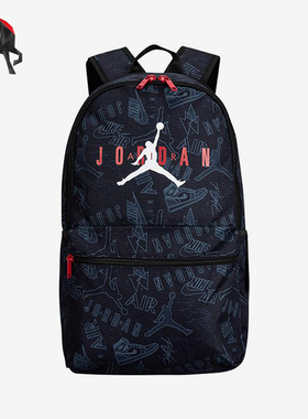 Nike/耐克正品JORDAN男女大容量满印经典双肩包JD2413006AD-001