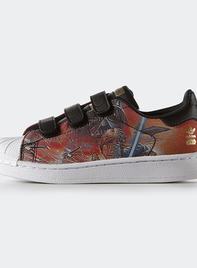 Adidas/阿迪达斯正品三叶草休闲大童低帮魔术贴运动鞋 S82764