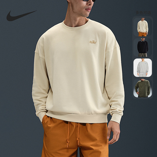 运动复古宽松圆领柔软针织卫衣IB8360 Club男士 222 耐克正品 Nike