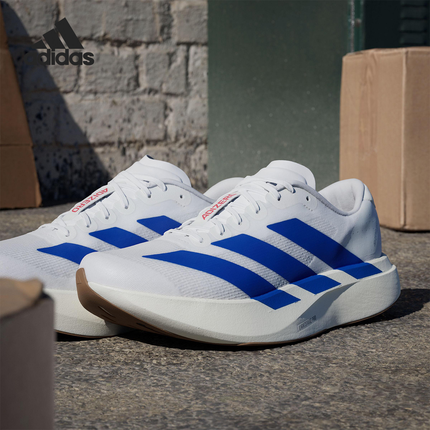 Adidas/阿迪达斯正品2025男士透气比赛减震运动竞速跑步鞋JS4494