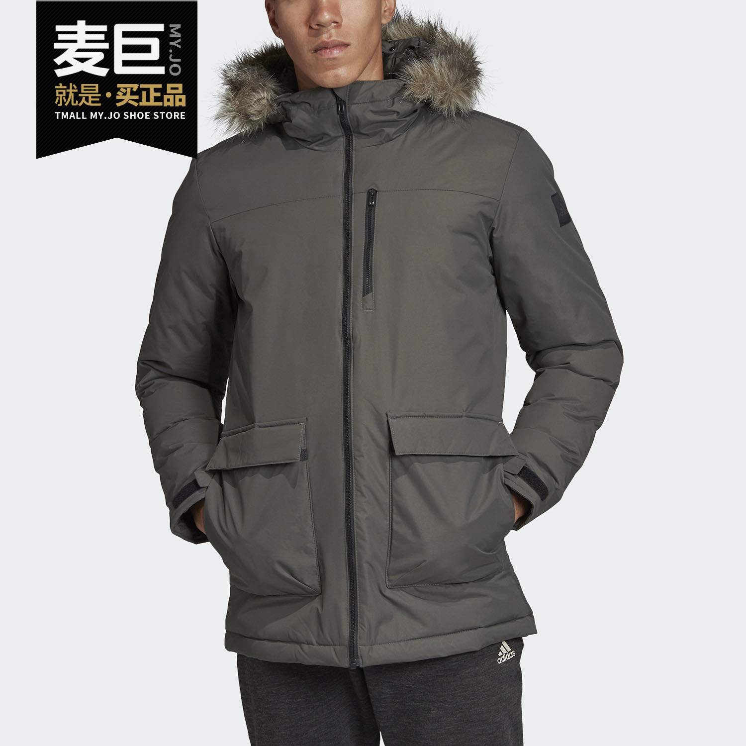 阿迪达斯正品男子运动棉服