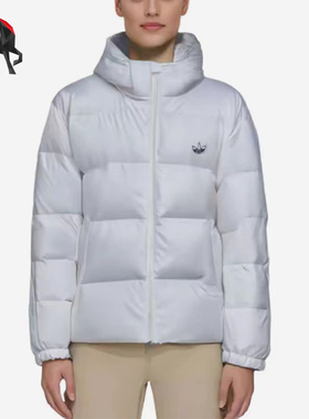 Adidas/阿迪达斯正品三叶草女士保暖拉链简约羽绒服H36775