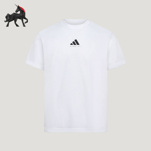 Adidas/阿迪达斯正品男女同款印花跑步休闲运动短袖T恤LC8176