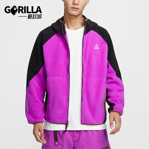 Nike/耐克正品ACG Wolf Tree男士运动拼接连帽拉链外套HJ2461-551