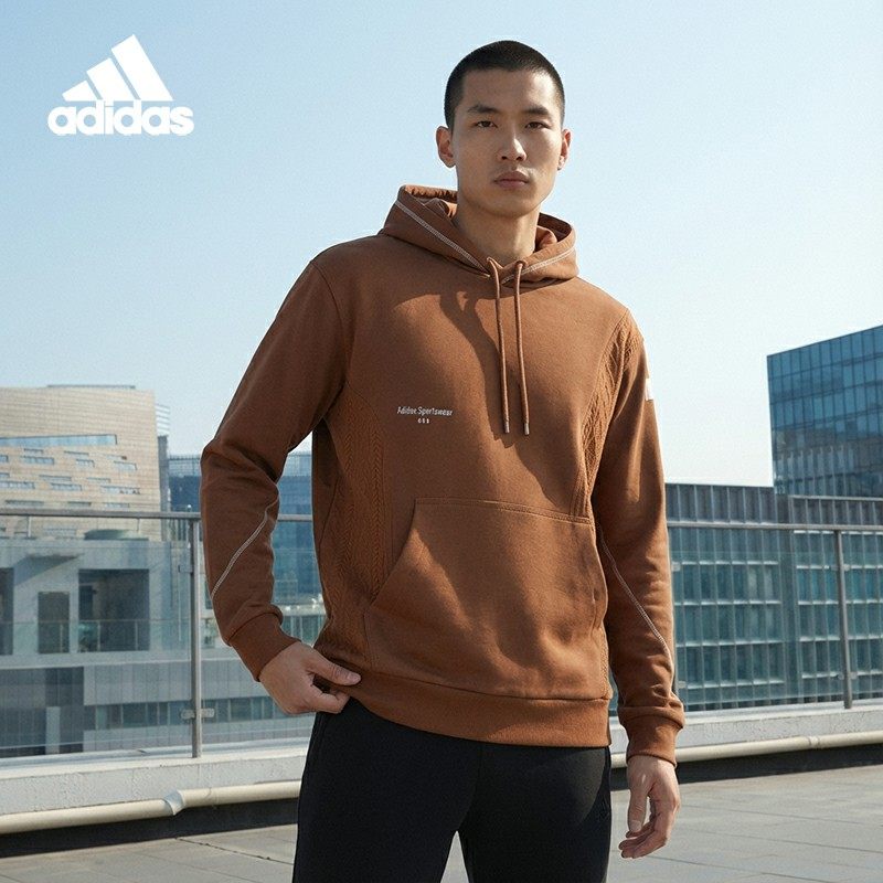 Adidas/阿迪达斯正品冬季新款男子针织加绒连帽卫衣IQ1365,运动服/休闲服装,运动卫衣/套头衫,淘宝优惠券,粉丝福利购,淘宝优惠卷