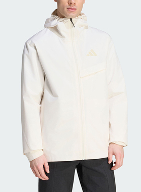 Adidas/阿迪达斯正品2026男士运动户外防风防水透湿冲锋衣KG3241