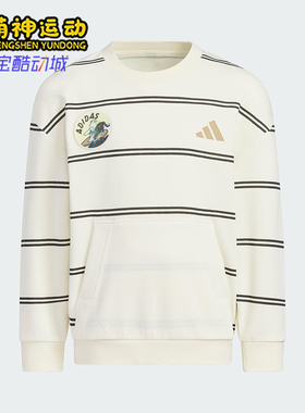 Adidas/阿迪达斯正品SPORTSWEAR小童耐穿运动圆领针织卫衣KC2791