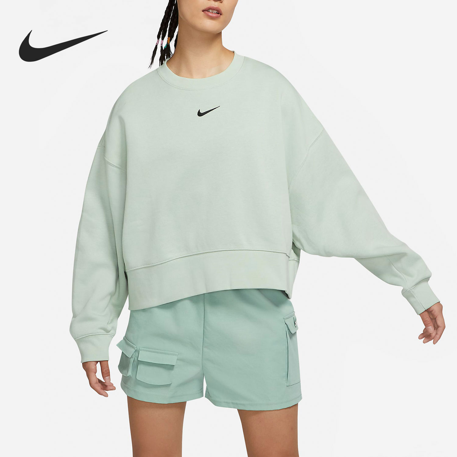 耐克女子加绒套头衫卫衣