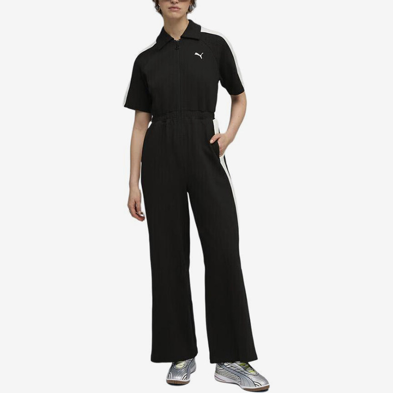 Puma/彪马官方正品T7时尚亲肤拼色女连体休闲舒适连体裤634539-01