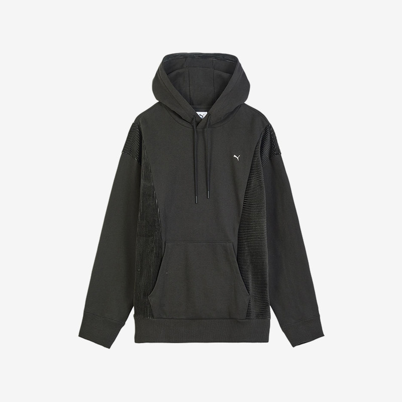 Puma/彪马正品PLUSHVILLE加绒保暖连帽宽松经典长袖卫衣633489-01