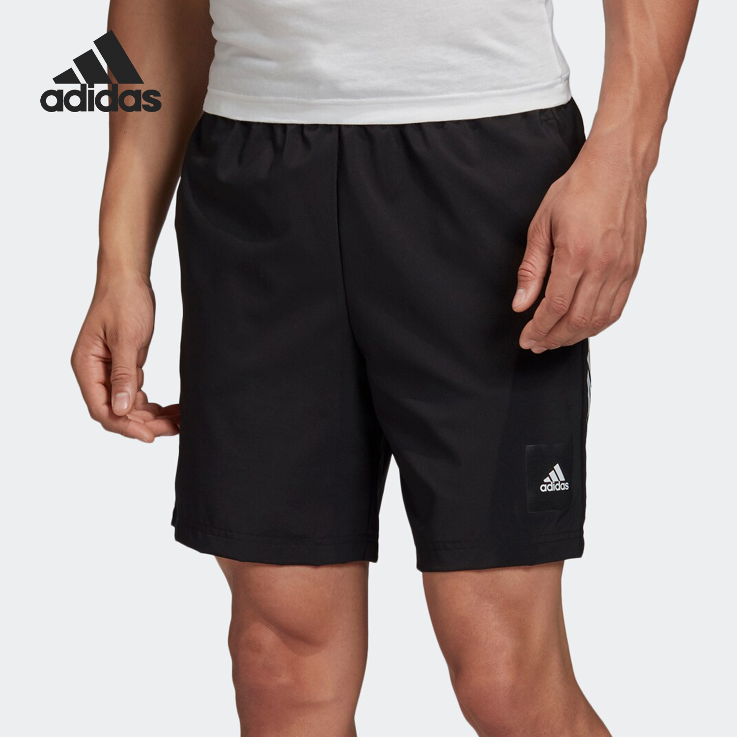 阿迪达斯男子运动型格短裤