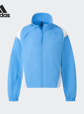 Adidas/阿迪达斯正品新款女士时尚拉链宽松梭织外套JP1458