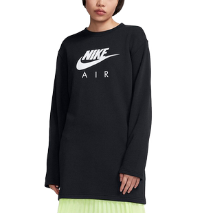 Nike/耐克官方女子加绒圆领休闲运动长款卫衣套头衫 BV5135