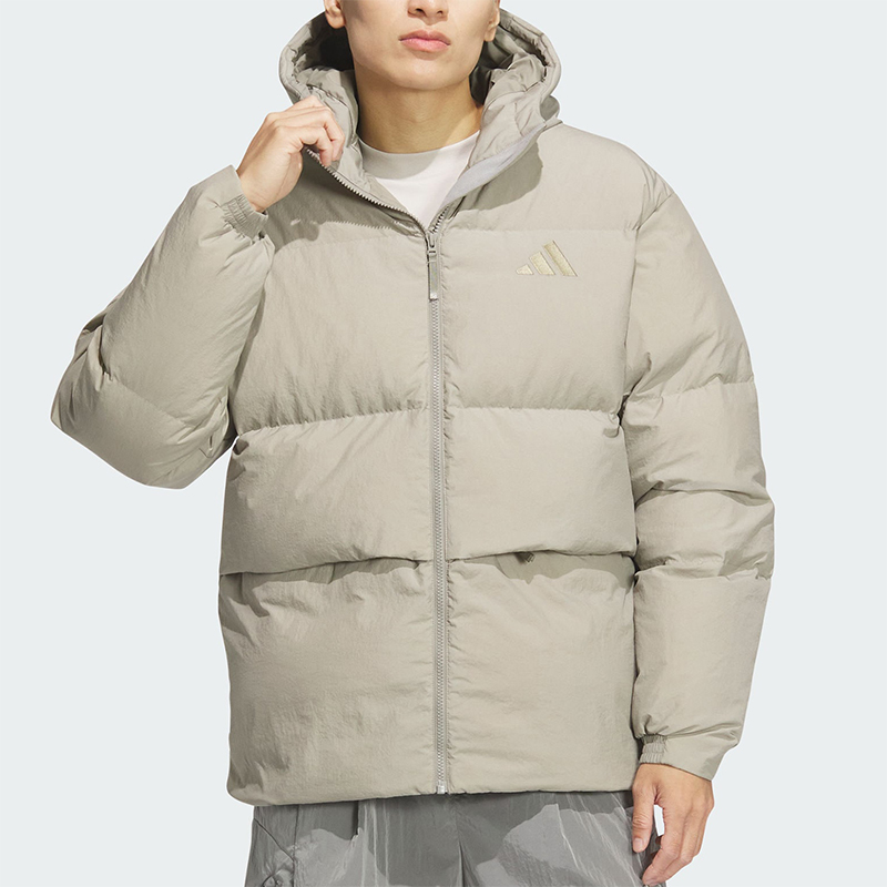 阿迪达斯连帽男士羽绒服