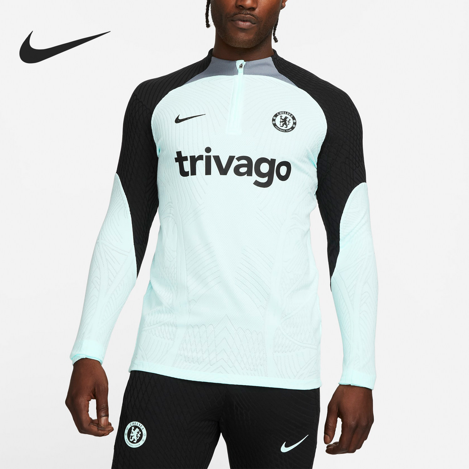 Nike/耐克正品运动男士吸湿排汗半拉链长袖球衣DZ0690-354