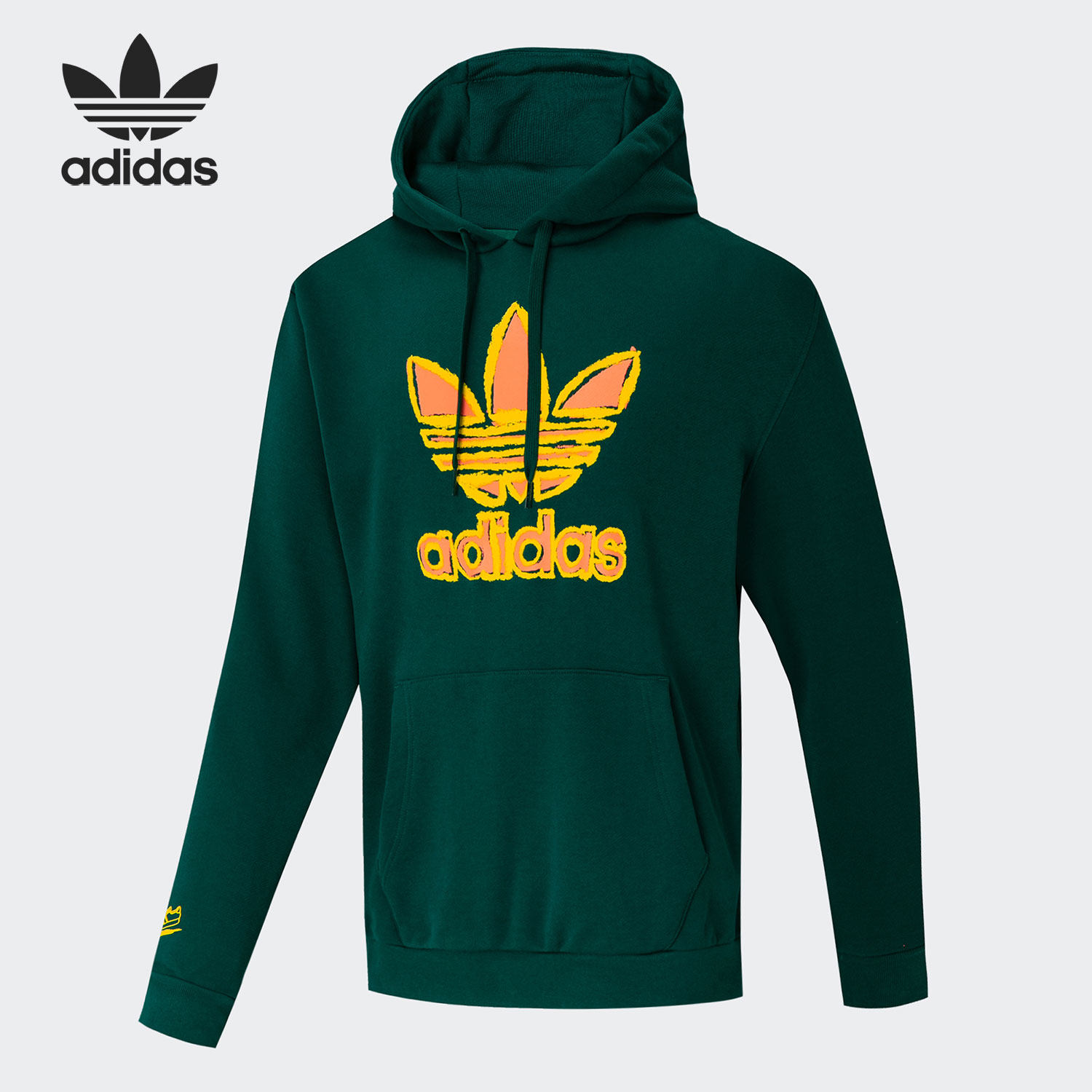 Adidas/阿迪达斯正品涂鸦LOGO男子运动休闲连帽卫衣套头衫 GR9960,运动服/休闲服装,运动卫衣/套头衫,淘宝优惠券,粉丝福利购,淘宝优惠卷