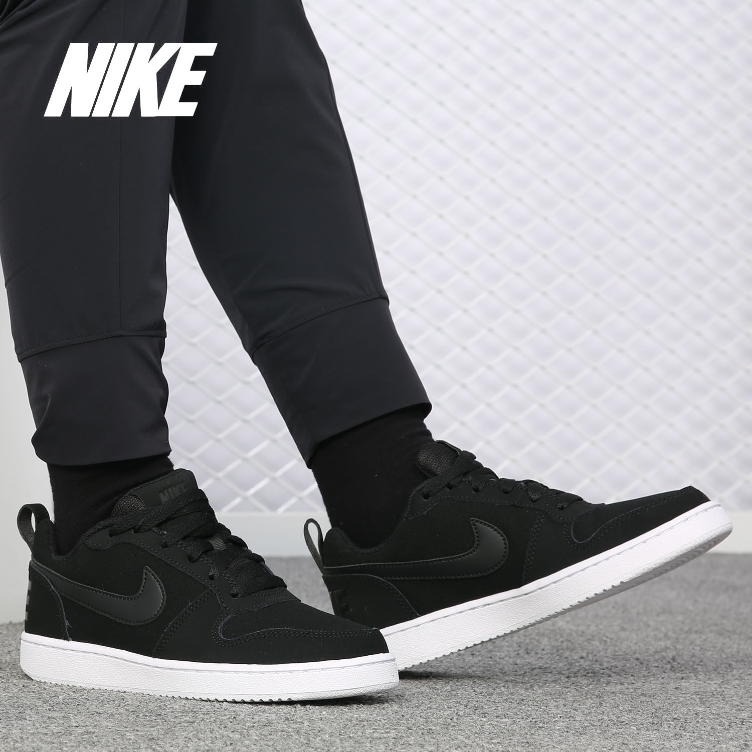 Nike/耐克正品板鞋女COURT BOROUGH新款黑色低帮单鞋休闲鞋844905
