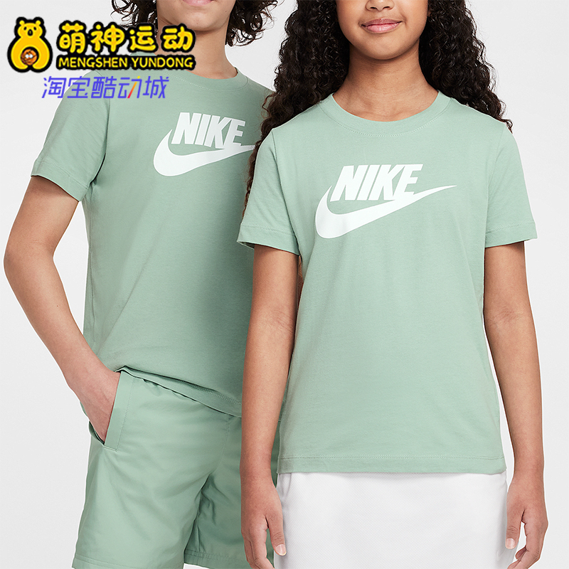 Nike/耐克正品2025大童圆领宽松经典透气复古短袖T恤FZ5178-037