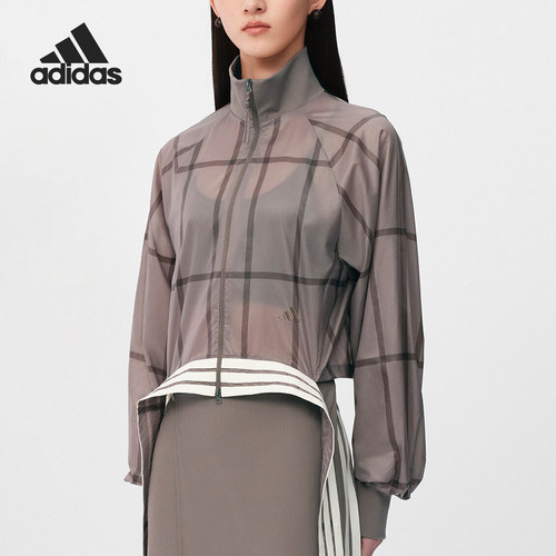 阿迪达斯女士运动短款外套