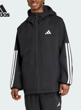 Adidas/阿迪达斯正品ESS 3S RAIN H J男士连帽运动外套JM1056