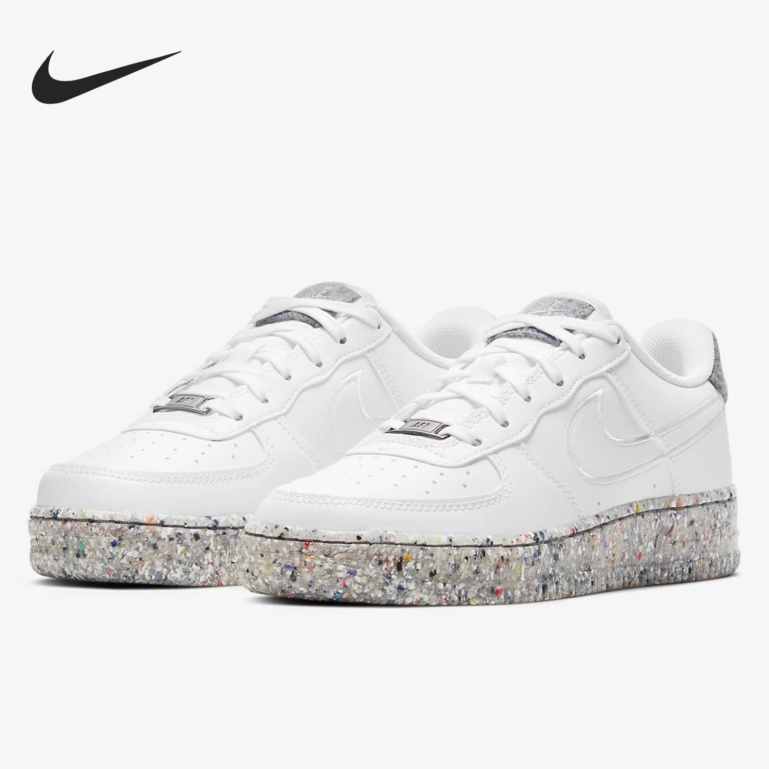 Nike/耐克正品Air Force 1 AF1大理石 女大童运动板鞋DB2813-100