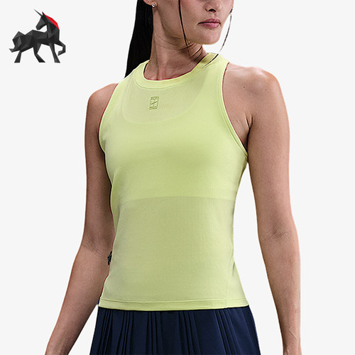 Nike/耐克正品NikeCourt女士透气网球修身无袖背心T恤FZ6658-736