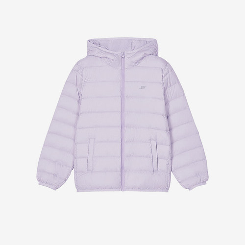 Skechers/斯凯奇正品2024冬季新款儿童连帽梭织短款羽绒服