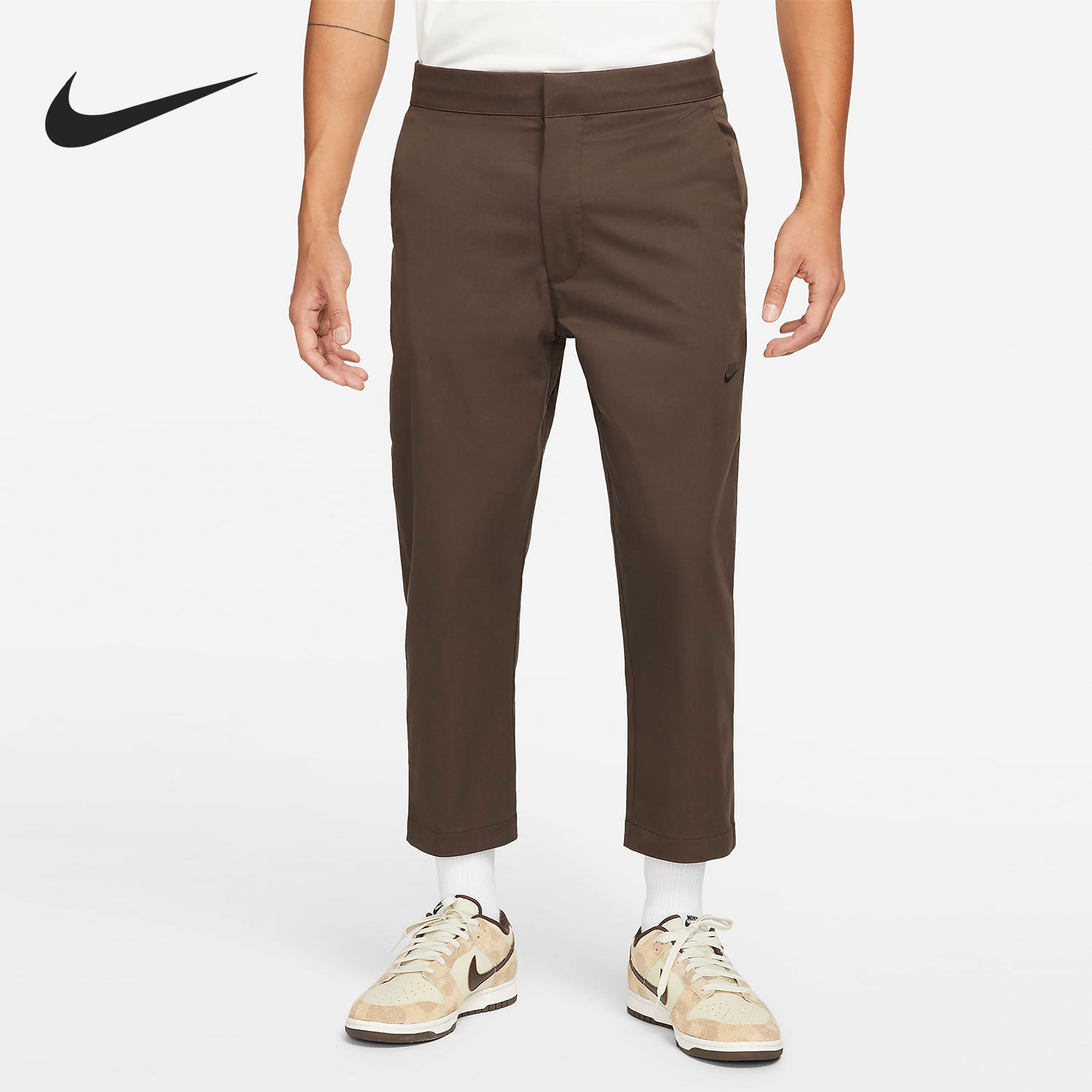 Nike/耐克正品男子舒适针织运动休闲直筒九分长裤 DD7033-240