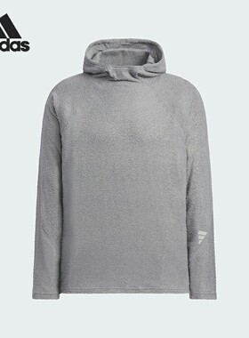 Adidas/阿迪达斯正品2025男士连帽日常休闲抓绒套头衫KS0050