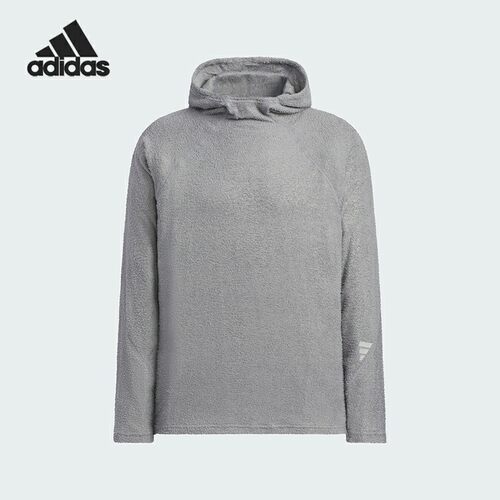 Adidas/阿迪达斯正品2025男士连帽日常休闲抓绒套头衫KS0050
