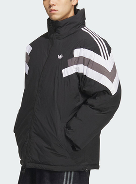 Adidas/阿迪达斯正品三叶草男士休闲立领双面穿保暖羽绒服KF9608