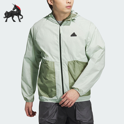 阿迪达斯男士户外连帽外套