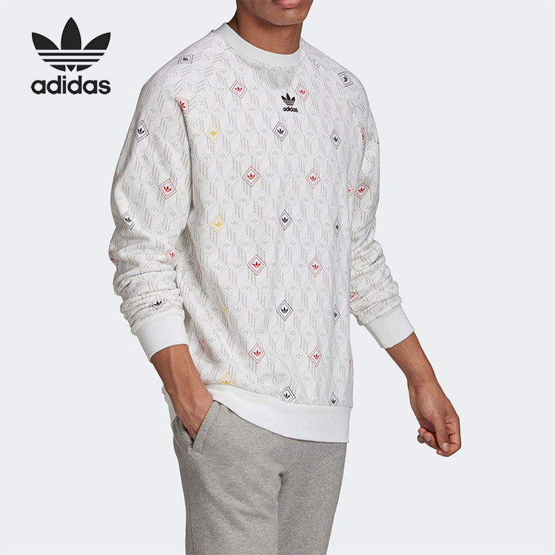 Adidas/阿迪达斯正品男士Logo印花休闲运动圆领卫衣GD5843