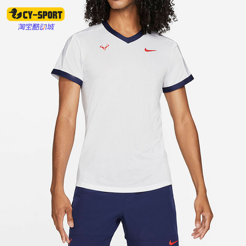 Nike/耐克正品新款女白蓝色网球训练经典轻盈网球T恤CV2803-101