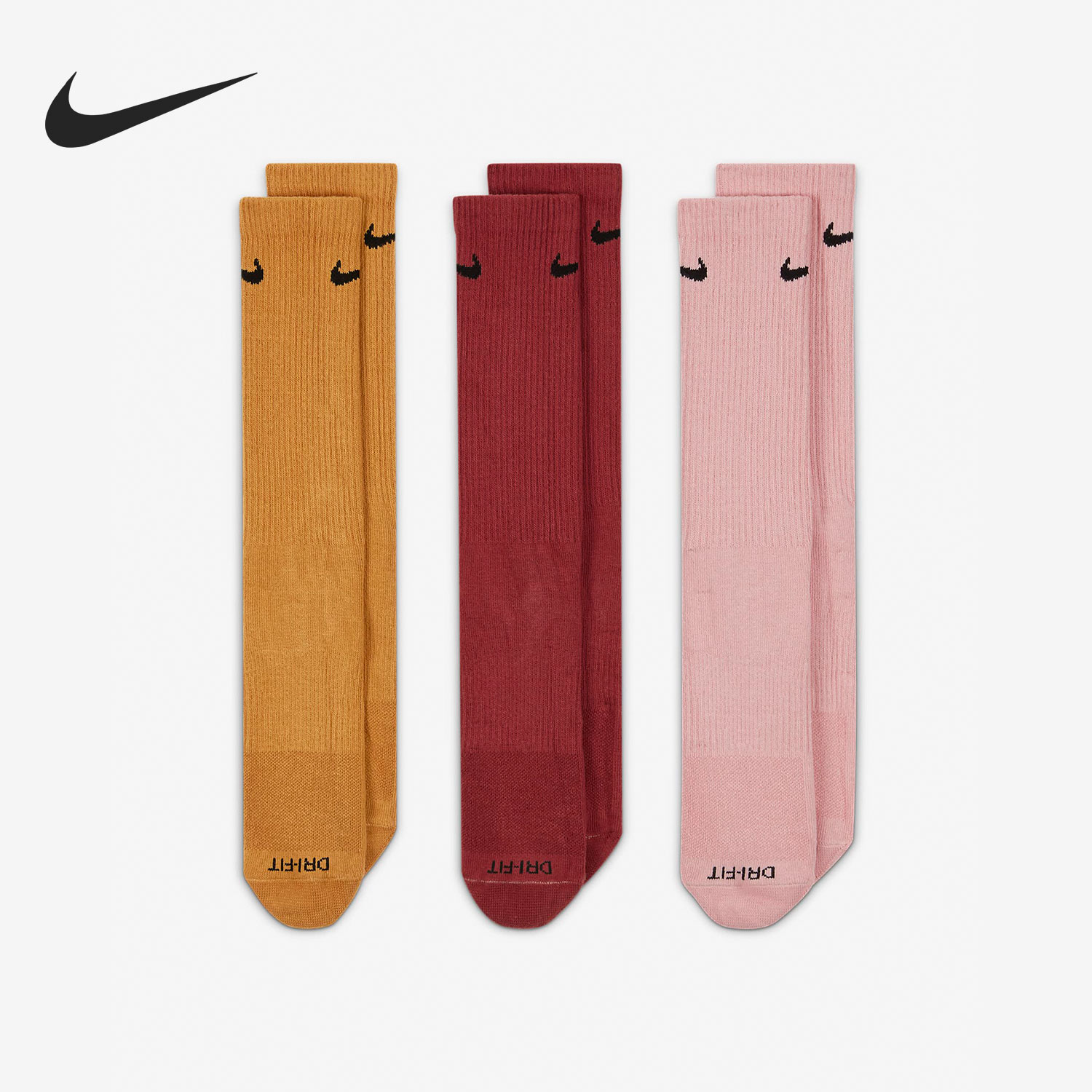 Nike/耐克正品休闲男女时尚透气潮流运动袜三双装 SX6891-922