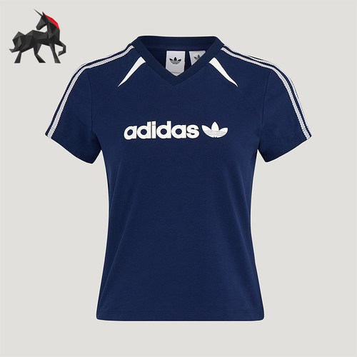 Adidas/阿迪达斯正品三叶草BLKTWT-SHIRT新款女经典短袖T恤KU4762